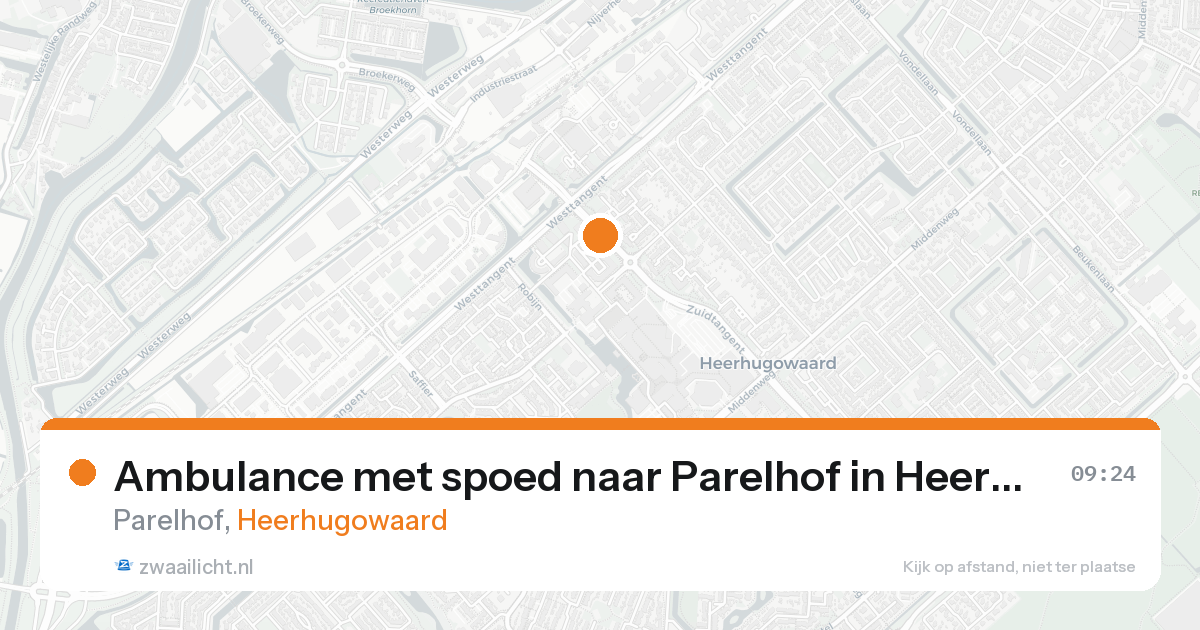 Ambulance met spoed naar Parelhof in Heerhugowaard — 5 jun 2026