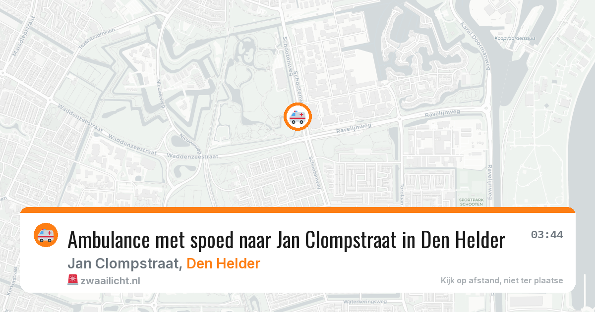 Ambulance met spoed naar Jan Clompstraat in Den Helder — 29 jul 2026