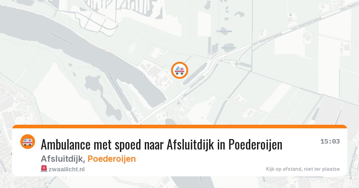 Ambulance met spoed naar Afsluitdijk in Poederoijen — 24 jun 2026