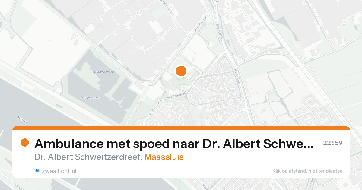 Ambulance met spoed naar Dr. Albert Schweitzerdreef in Maassluis — 19 aug 2026