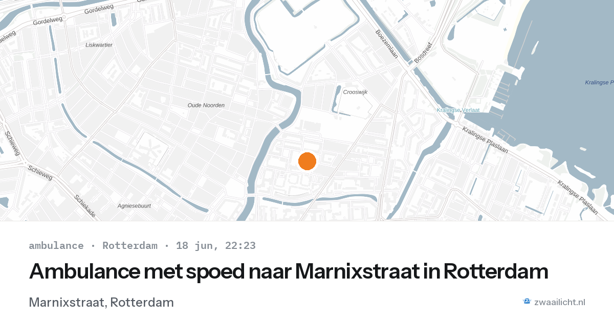 Ambulance met spoed naar Marnixstraat in Rotterdam — 18 jun 2026