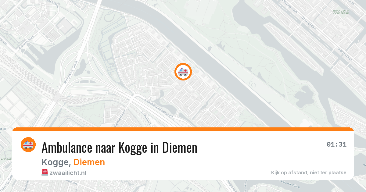 Ambulance naar Kogge in Diemen — 28 apr 2026