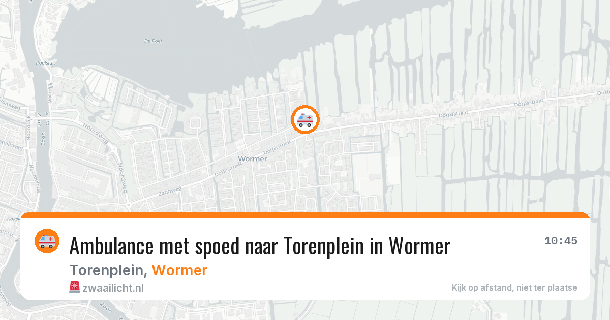 Ambulance met spoed naar Torenplein in Wormer — 12 apr 2026