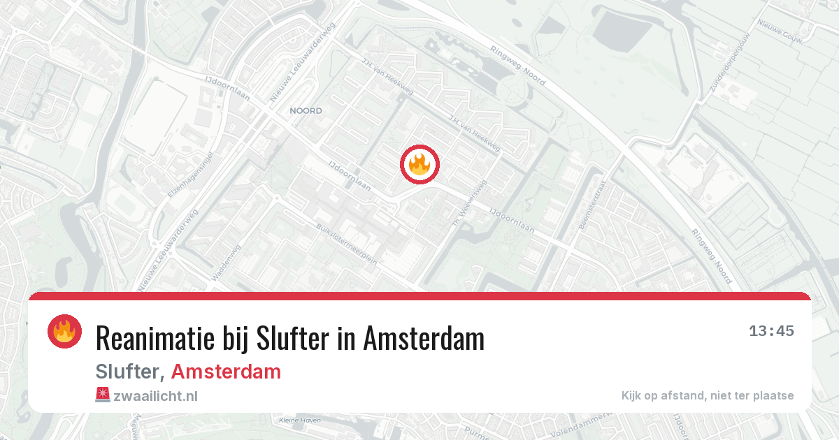 Reanimatie bij Slufter in Amsterdam — 2 apr 2026