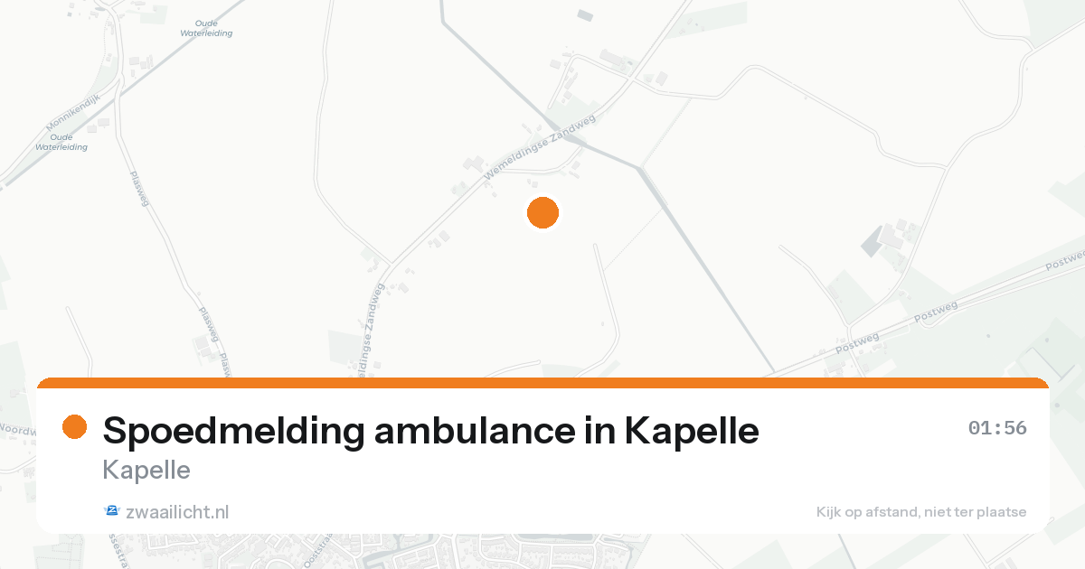 Spoedmelding ambulance in Kapelle — 17 aug 2026