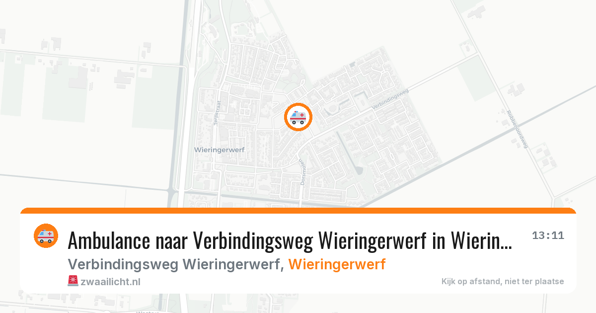 Ambulance naar Verbindingsweg Wieringerwerf in Wieringerwerf — 25 mrt 2026