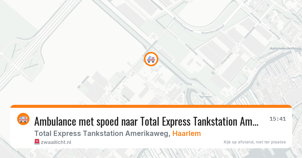 Ambulance met spoed naar Total Express Tankstation Amerikaweg in Haarlem — 8 feb 2026