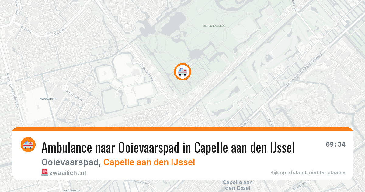 Ambulance naar Ooievaarspad in Capelle aan den IJssel — 6 aug 2026