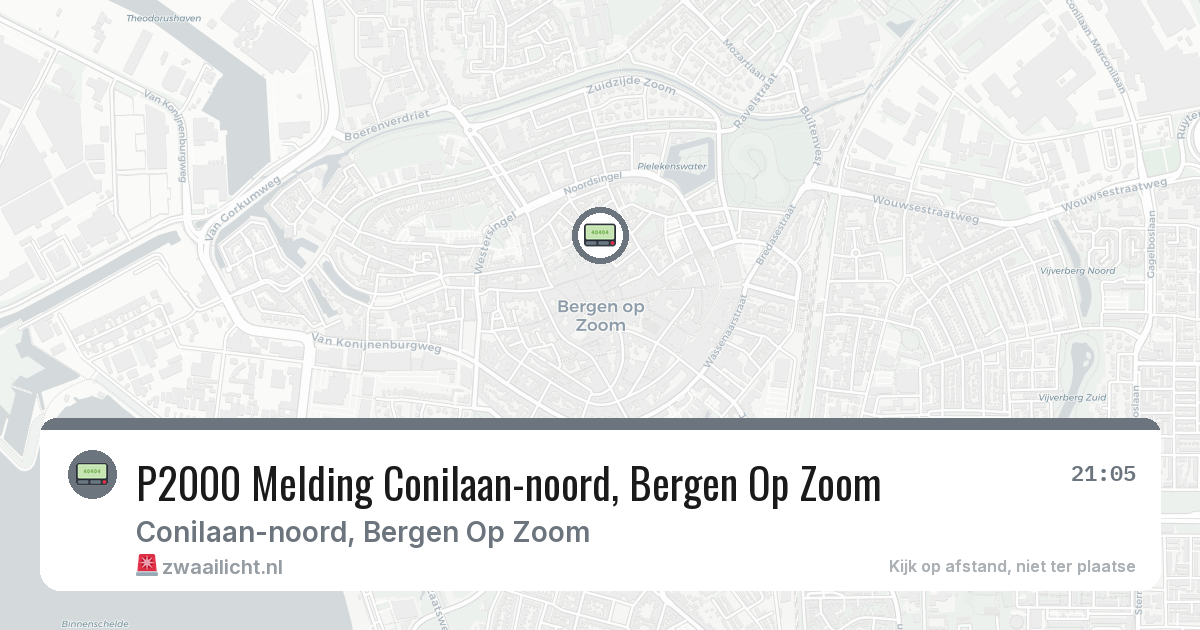 P2000 Melding Conilaan-noord, Bergen Op Zoom — 11 jun 2026