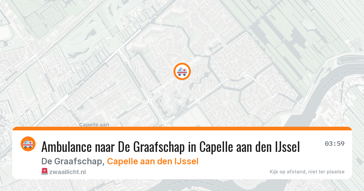 Ambulance naar De Graafschap in Capelle aan den IJssel — 14 aug 2026