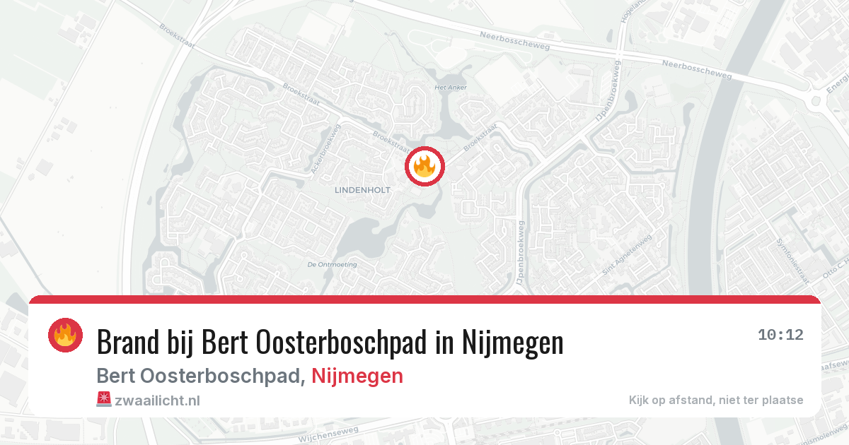 Brand bij Bert Oosterboschpad in Nijmegen — 28 jun 2026
