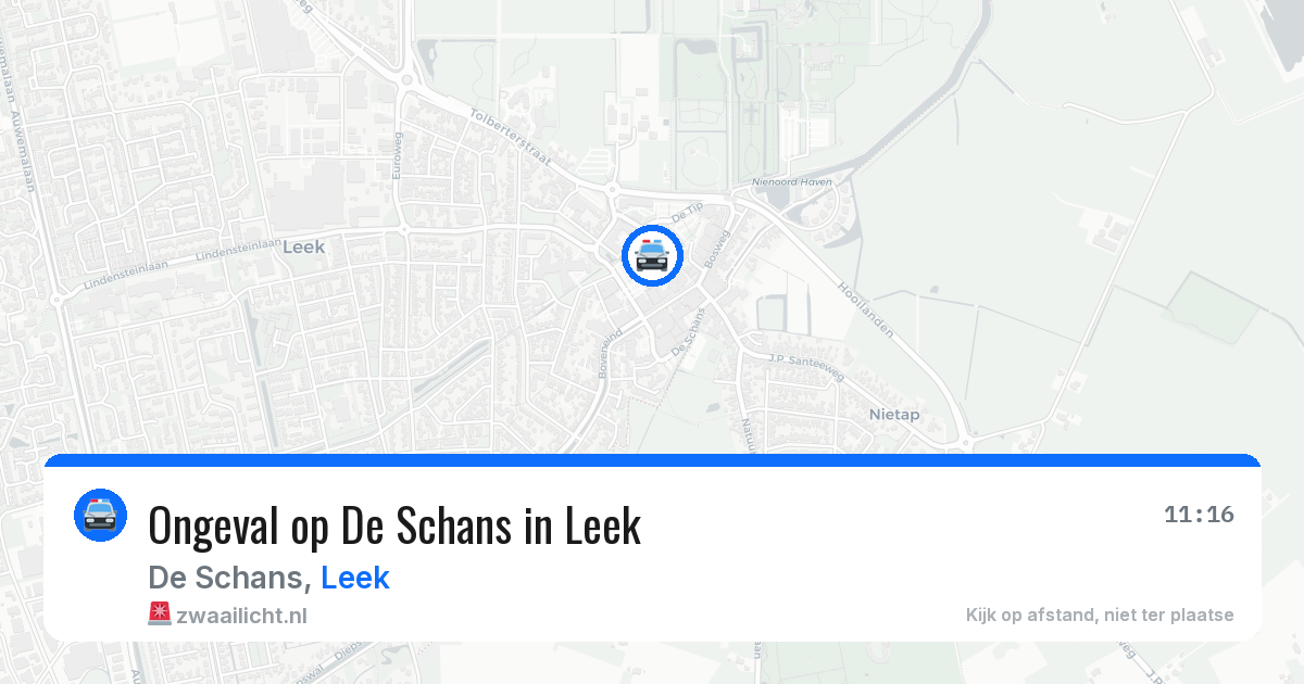 Ongeval op De Schans in Leek — 11 apr 2026