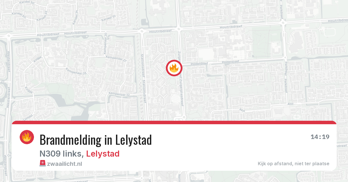 Brandmelding in Lelystad — 25 jul 2026