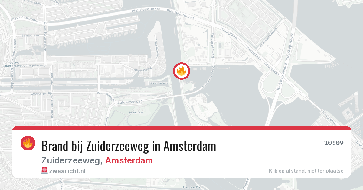 Brand bij Zuiderzeeweg in Amsterdam — 29 mei 2026