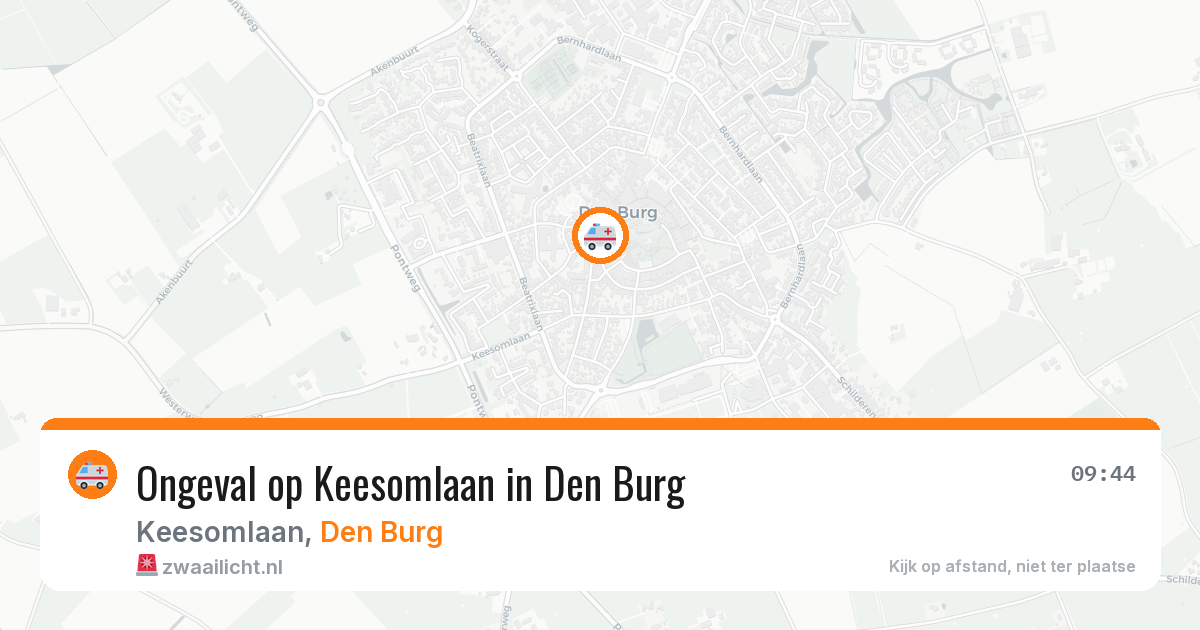 Ongeval op Keesomlaan in Den Burg — 15 feb 2026