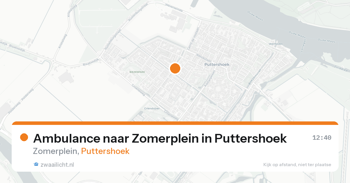 Ambulance naar Zomerplein in Puttershoek — 28 mei 2026