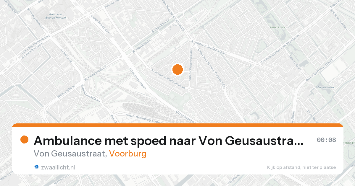 Ambulance met spoed naar Von Geusaustraat in Voorburg — 14 jun 2026