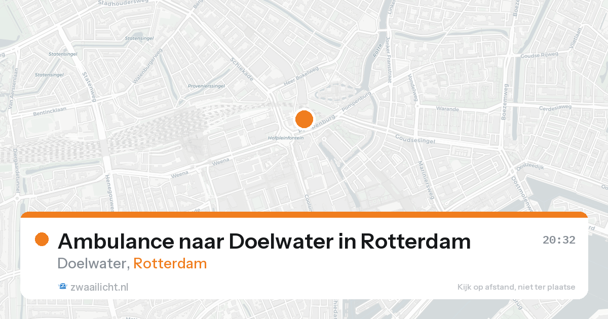 Ambulance naar Doelwater in Rotterdam — 15 aug 2026