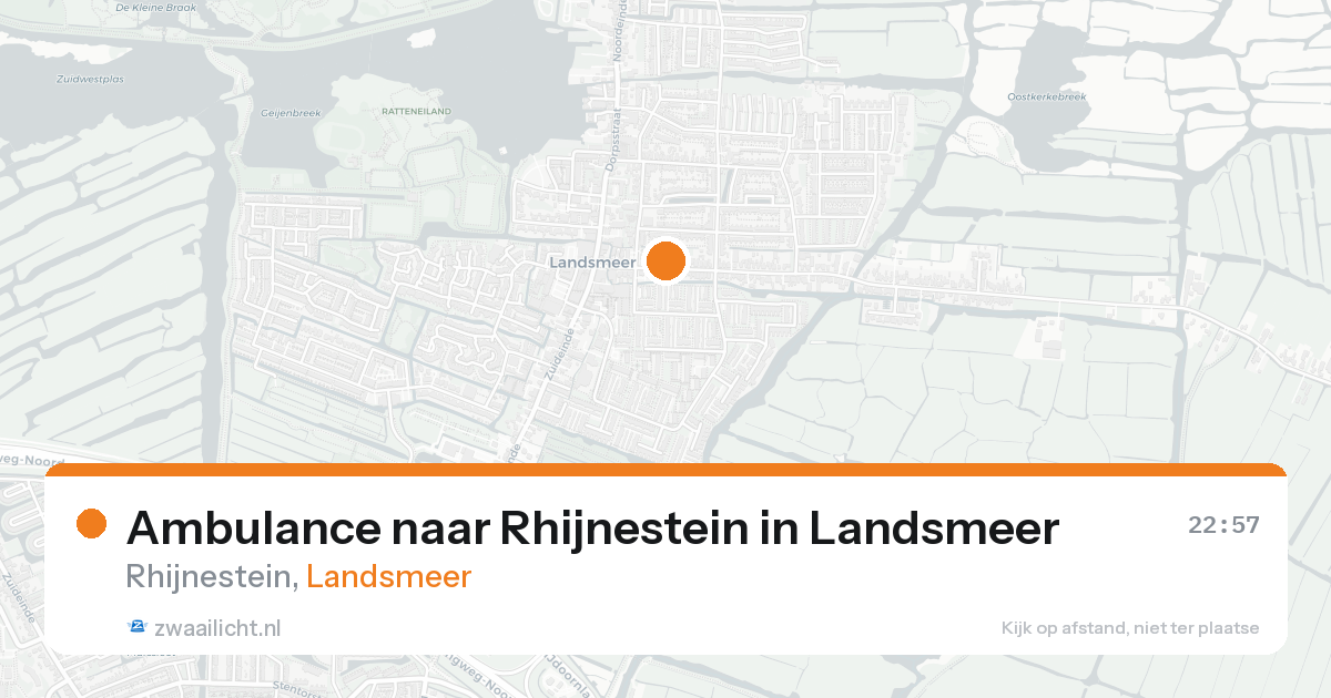Ambulance naar Rhijnestein in Landsmeer — 18 aug 2026