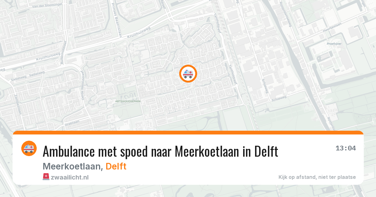 Ambulance met spoed naar Meerkoetlaan in Delft — 29 jan 2026