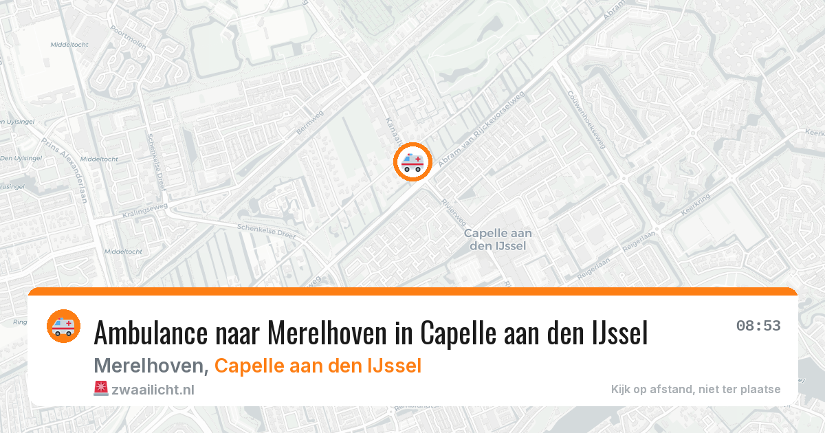 Ambulance naar Merelhoven in Capelle aan den IJssel — 25 jun 2026