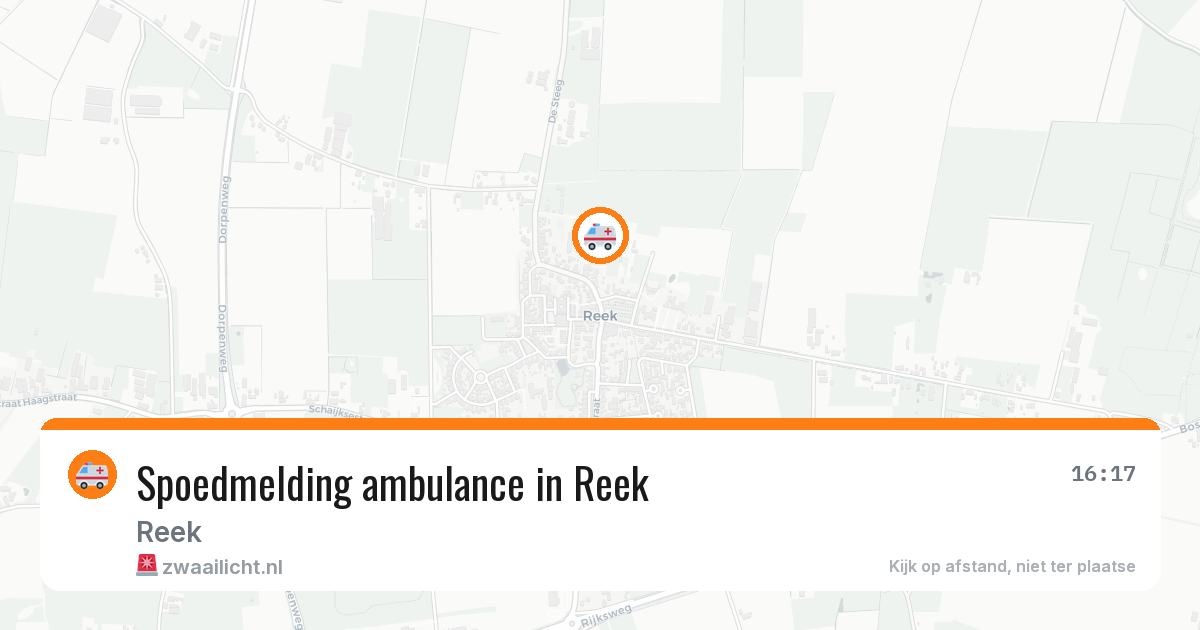 Spoedmelding ambulance in Reek — 1 apr 2026