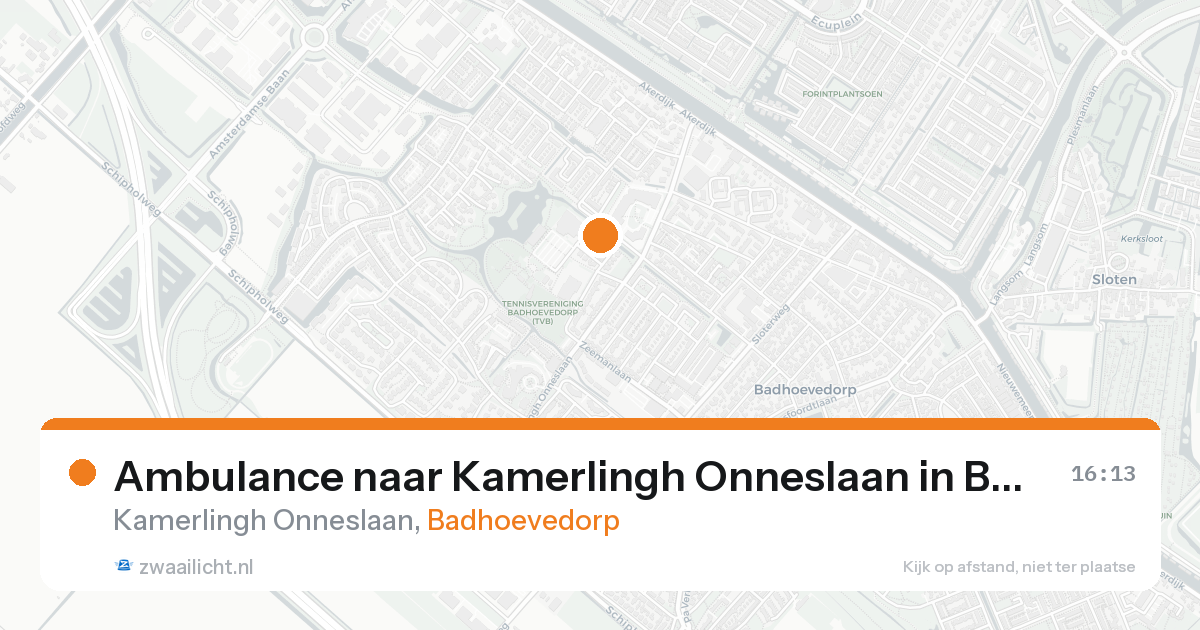 Ambulance naar Kamerlingh Onneslaan in Badhoevedorp — 23 aug 2026