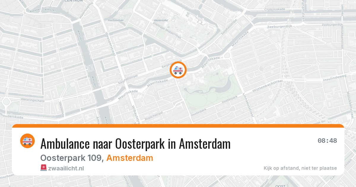 Ambulance naar Oosterpark in Amsterdam — 9 feb 2026