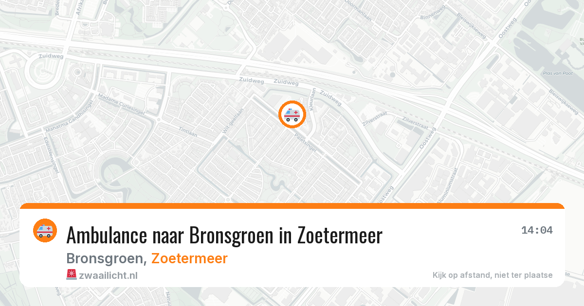 Ambulance naar Bronsgroen in Zoetermeer — 11 apr 2026