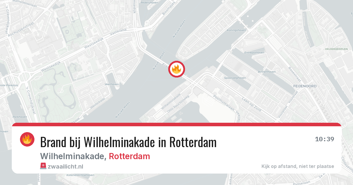 Brand bij Wilhelminakade in Rotterdam — 4 mei 2026