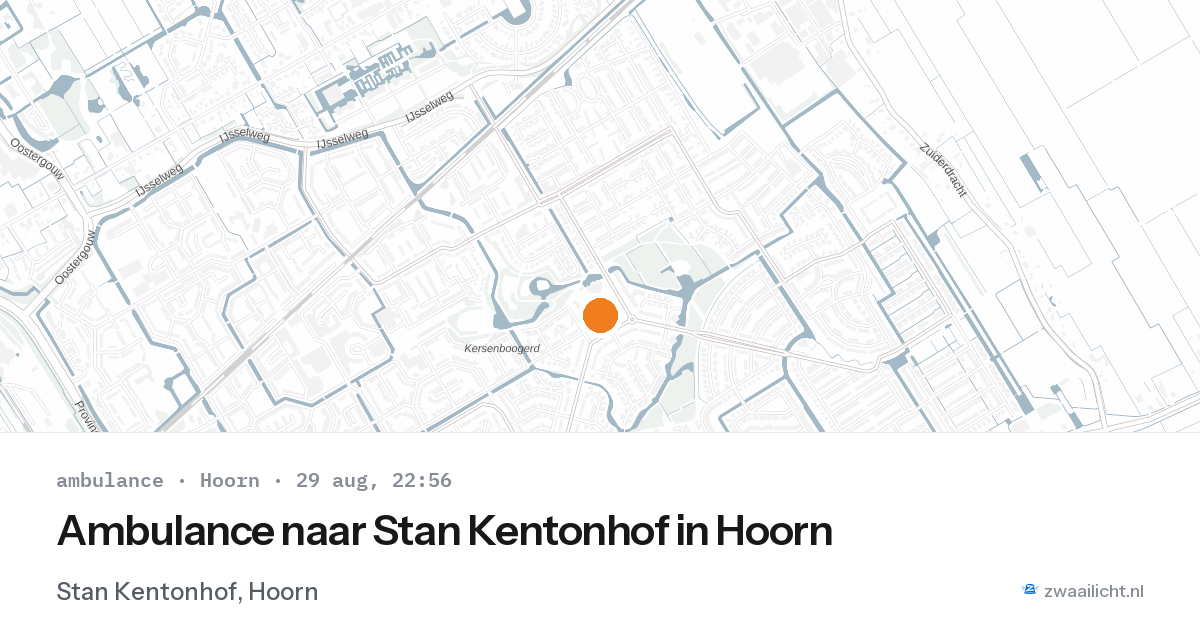 Ambulance naar Stan Kentonhof in Hoorn — 29 aug 2026