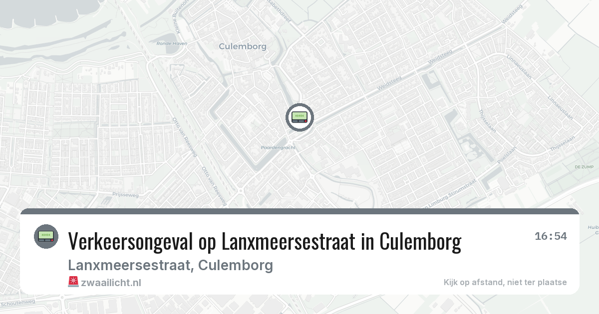 Verkeersongeval op Lanxmeersestraat in Culemborg — 22 jun 2026