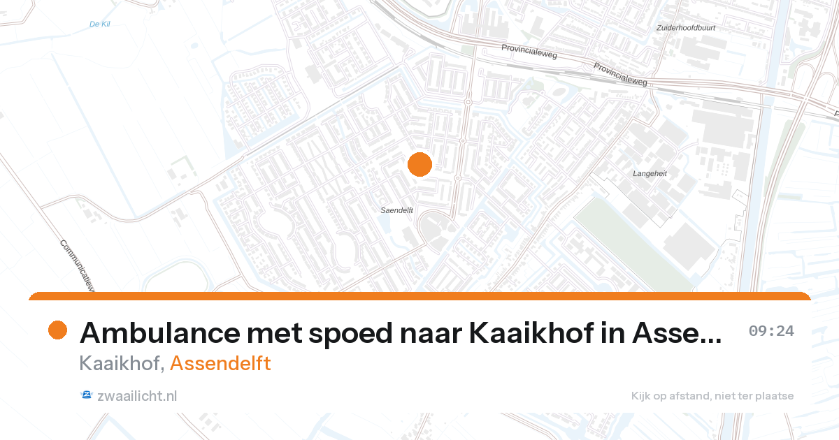 Ambulance met spoed naar Kaaikhof in Assendelft — 28 aug 2026