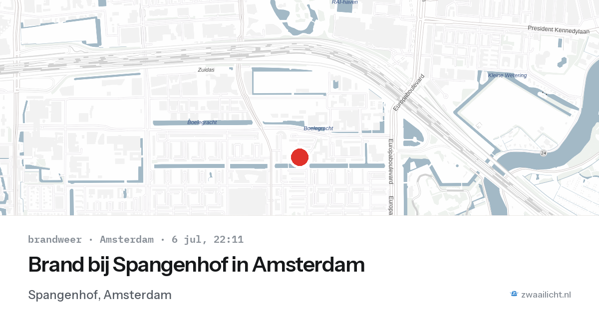 Brand bij Spangenhof in Amsterdam — 6 jul 2026