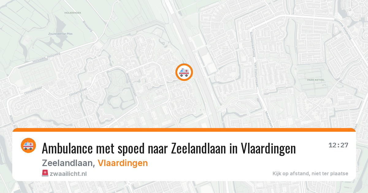Ambulance met spoed naar Zeelandlaan in Vlaardingen — 11 aug 2026