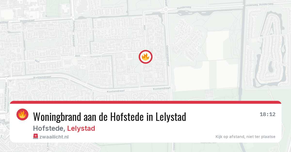 Woningbrand aan de Hofstede in Lelystad — 10 feb 2026