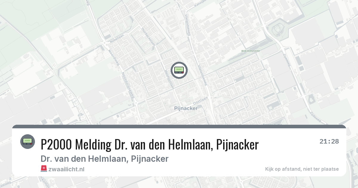 P2000 Melding Dr. van den Helmlaan, Pijnacker — 26 jun 2026