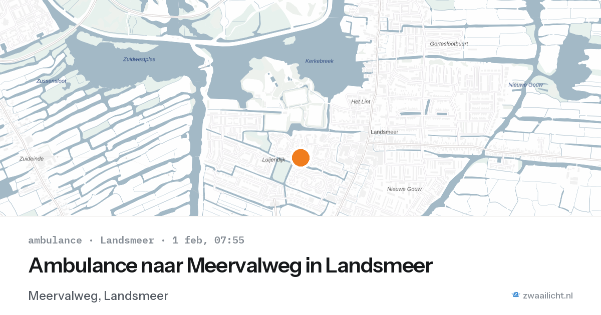 Ambulance naar Meervalweg in Landsmeer — 1 feb 2026