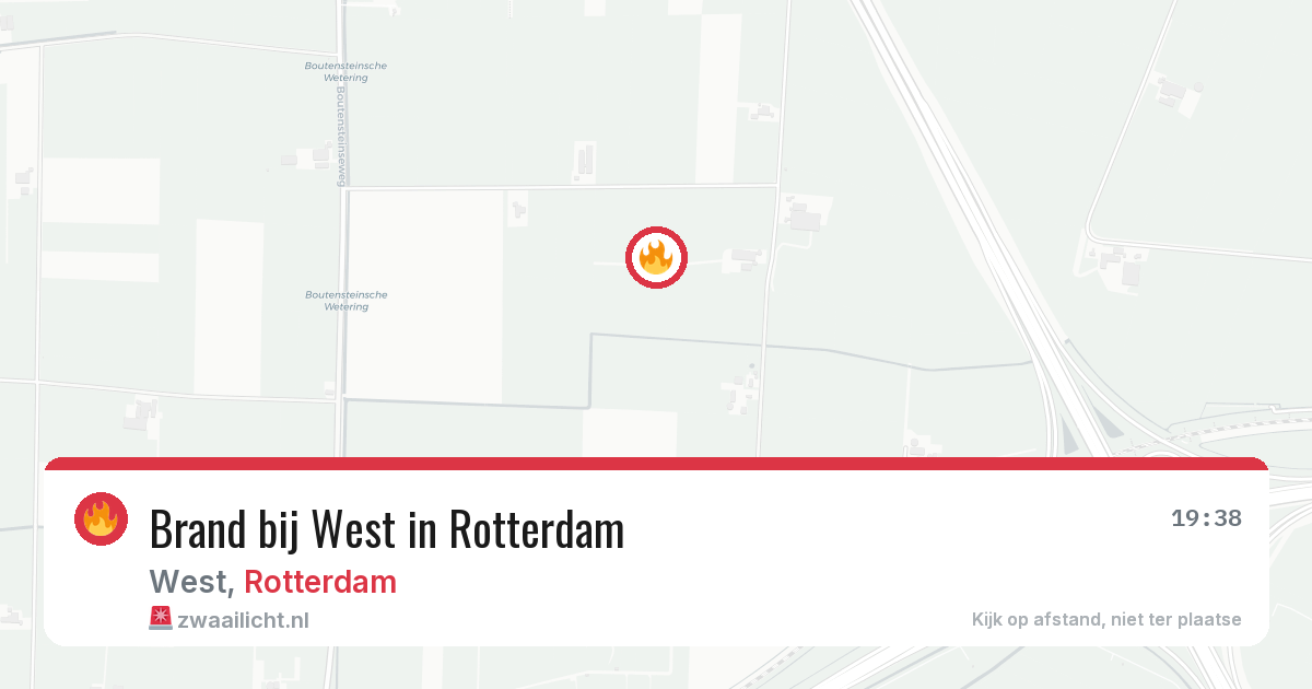 Brand bij West in Rotterdam — 13 aug 2026