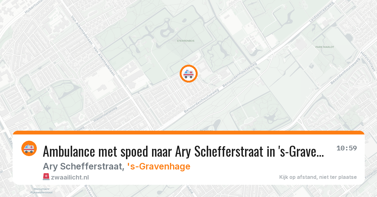 Ambulance met spoed naar Ary Schefferstraat in 's-Gravenhage — 31 jul 2026