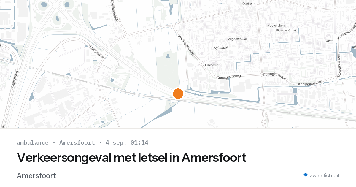 Verkeersongeval met letsel in Amersfoort — 3 sep 2026