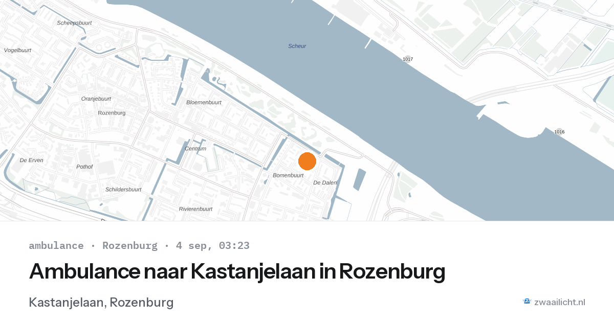 Ambulance naar Kastanjelaan in Rozenburg — 4 sep 2026