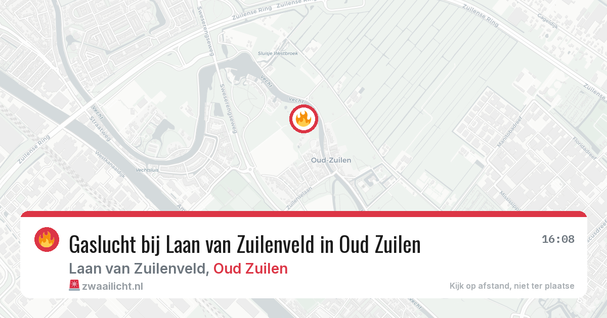 Gaslucht bij Laan van Zuilenveld in Oud Zuilen — 20 feb 2026