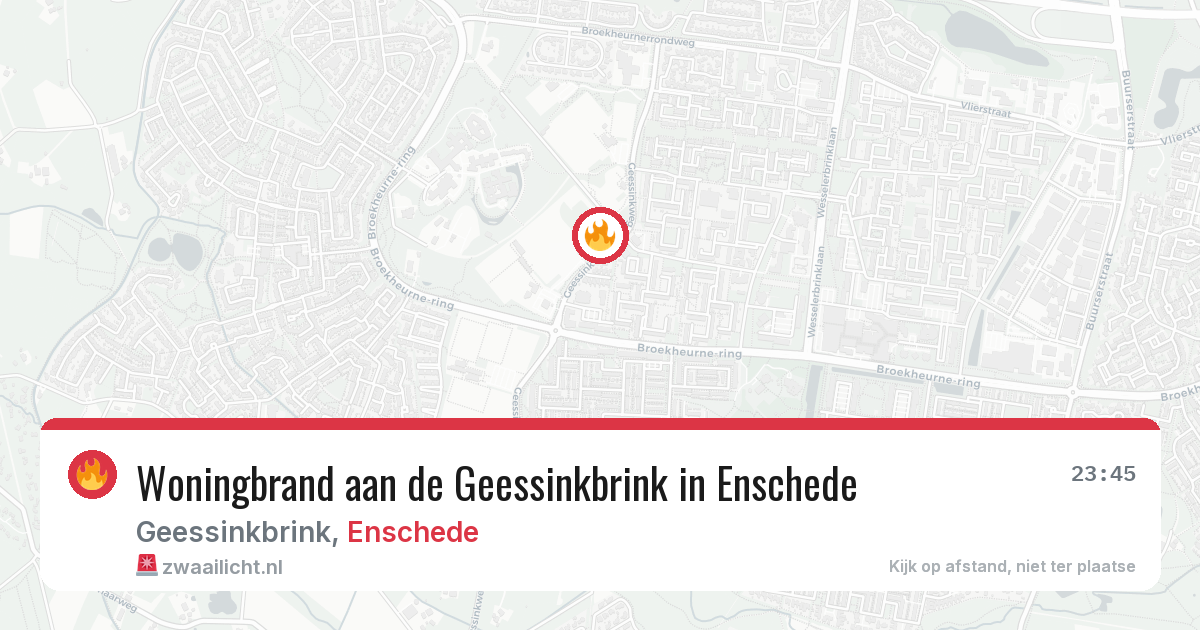 Woningbrand aan de Geessinkbrink in Enschede — 14 mrt 2026