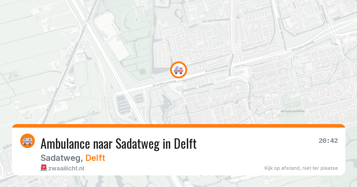 Ambulance naar Sadatweg in Delft — 10 jul 2026