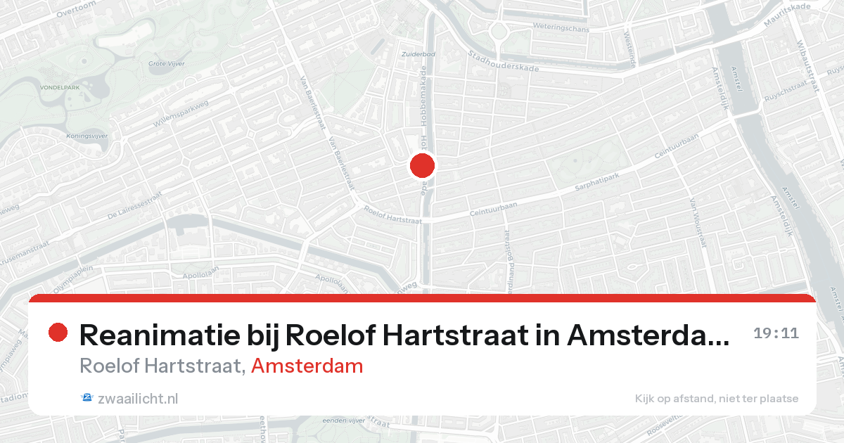 Reanimatie bij Roelof Hartstraat in Amsterdam — 31 jan 2026