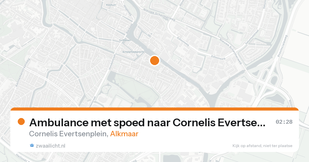 Ambulance met spoed naar Cornelis Evertsenplein in Alkmaar — 1 jun 2026