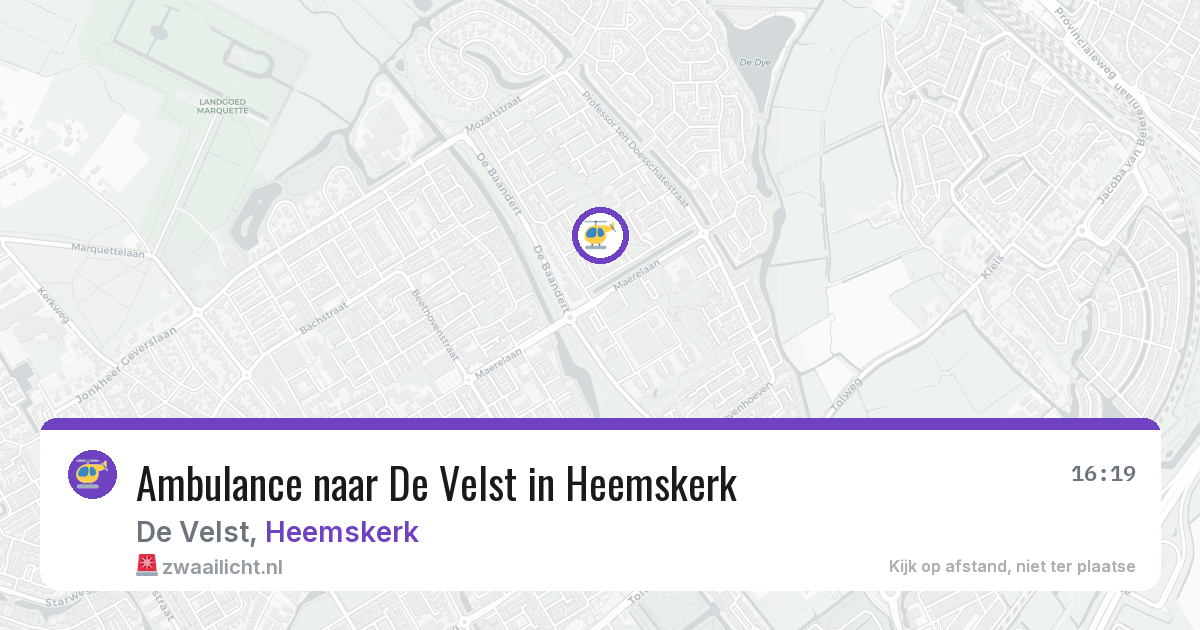 Ambulance naar De Velst in Heemskerk — 5 mrt 2026