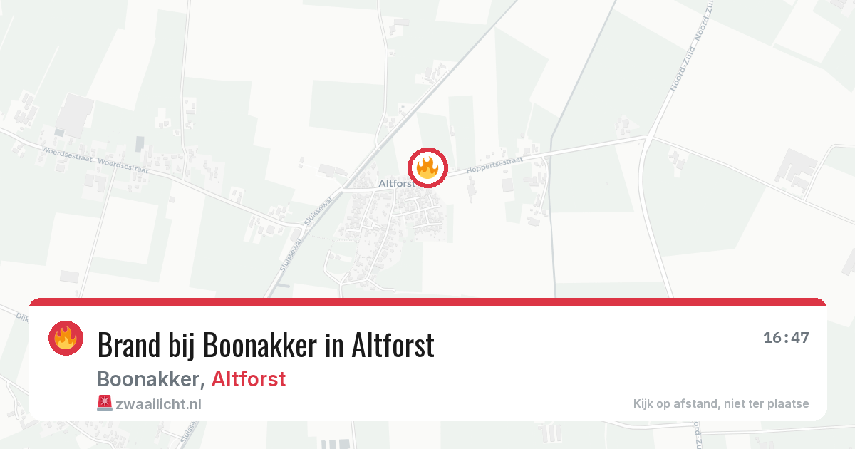 Brand bij Boonakker in Altforst — 27 jun 2026