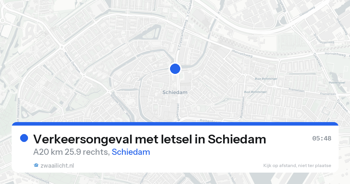 Verkeersongeval met letsel in Schiedam — 28 mei 2026